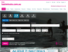 Tablet Screenshot of lastminute.com.au
