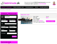 Tablet Screenshot of lastminute.sk